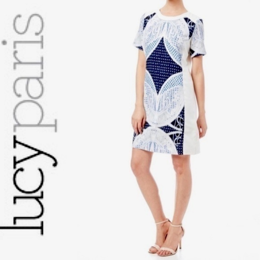 Lucy Paris shift dress with a printed front